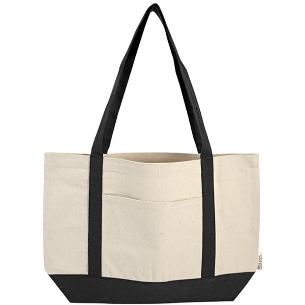Dallas Recycled 10oz Cotton Front Pocket Tote Bag