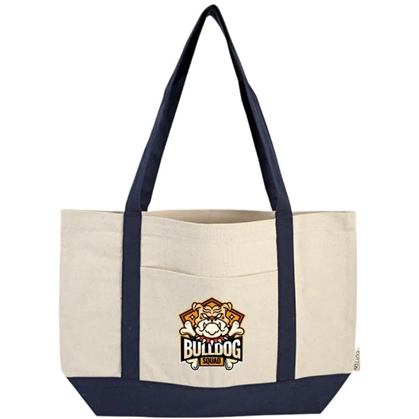 Dallas Recycled 10oz Cotton Front Pocket Tote Bag