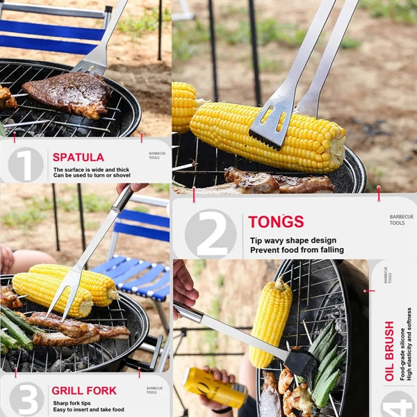 5 pieces Stainless Steel Grill Tools