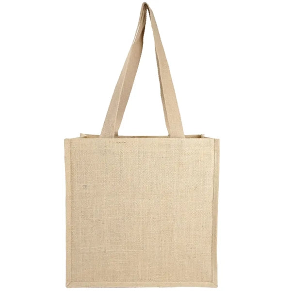 Miami Recycled Cotton Canvas Front Pocket Jute Tote Bag