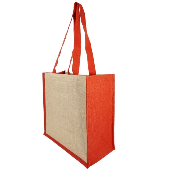 Miami Recycled Cotton Canvas Front Pocket Jute Tote Bag
