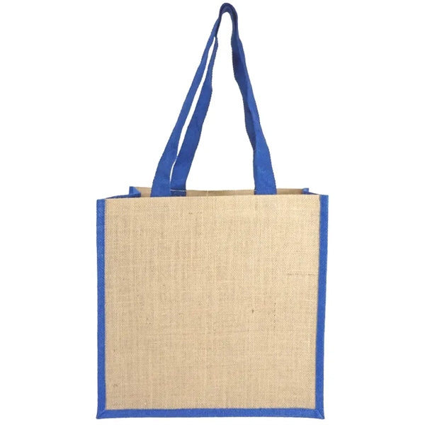Miami Recycled Cotton Canvas Front Pocket Jute Tote Bag