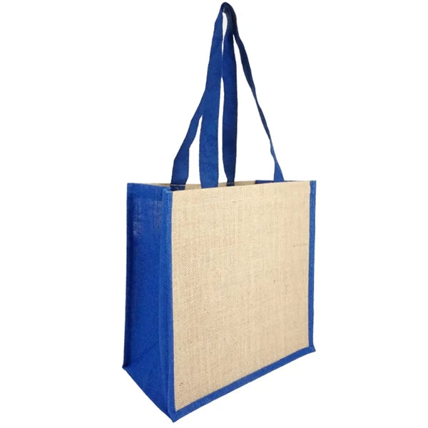 Miami Recycled Cotton Canvas Front Pocket Jute Tote Bag