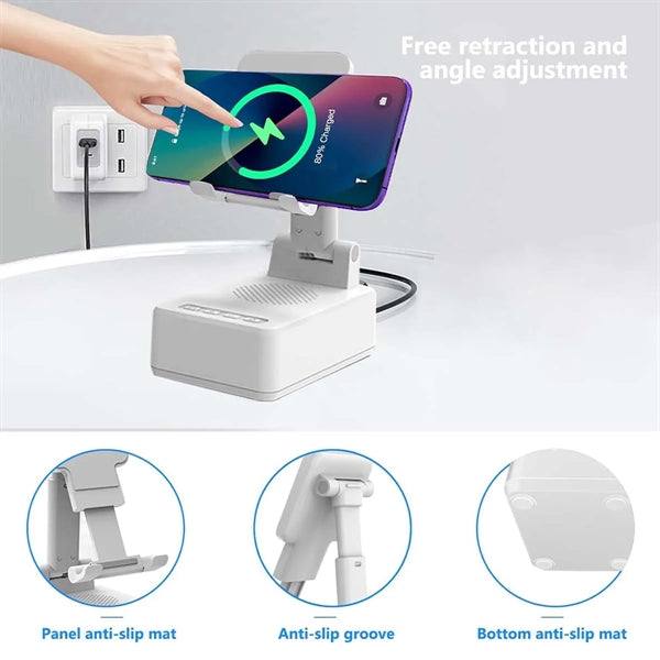 3 In 1 15W Fast Charging Wireless Charger BT Speakers