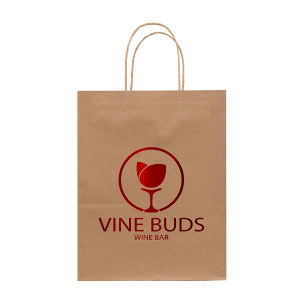 J- Fold Natural Kraft Shopping Bag
