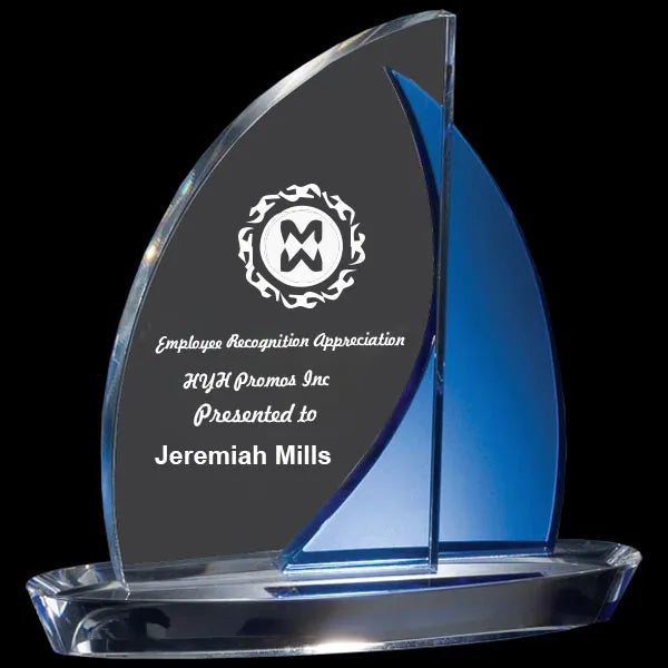 Sailboat Crystal Award