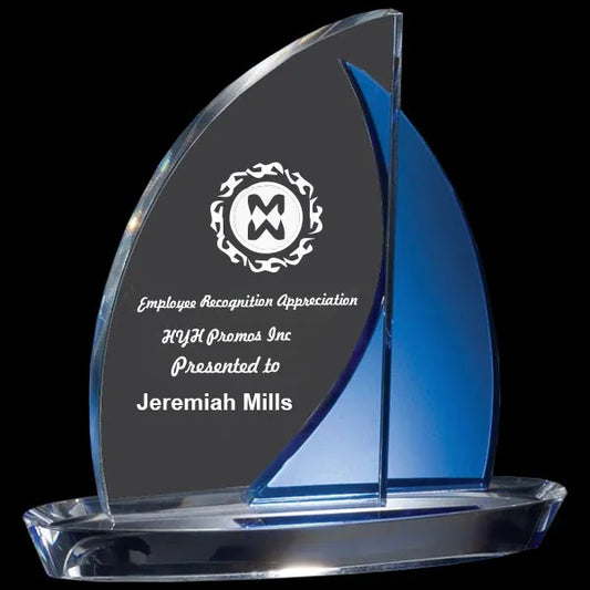 Sailboat Crystal Award