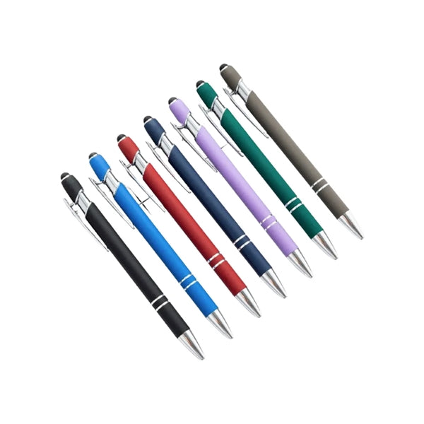 Softy Touch Screen Metal Ballpoint Pen With Stylus