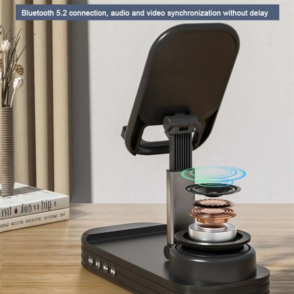 2 In 1 Folding Lifting Phone Stand Desktop Speaker 1800mAh