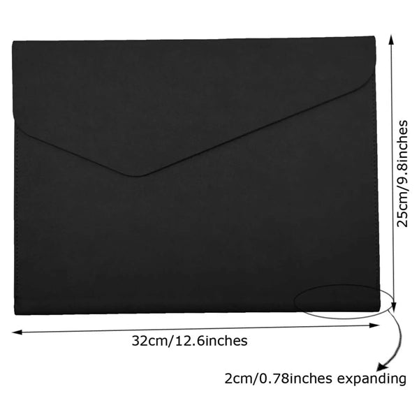 PU Leather A4 File Document Folder Portfolio with lanyard