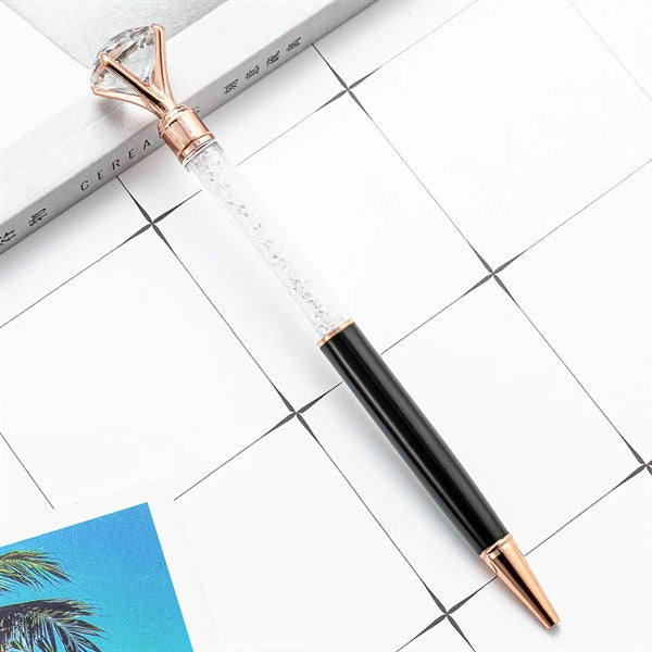 Large Diamond Metal Ballpoint Pen