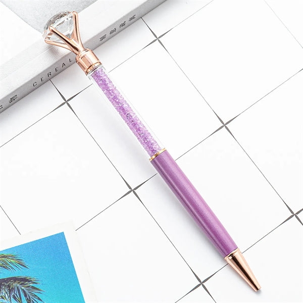 Large Diamond Metal Ballpoint Pen
