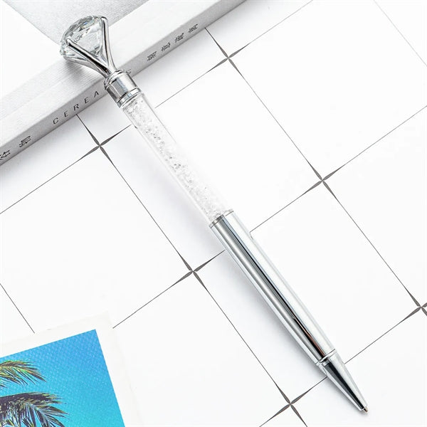 Large Diamond Metal Ballpoint Pen