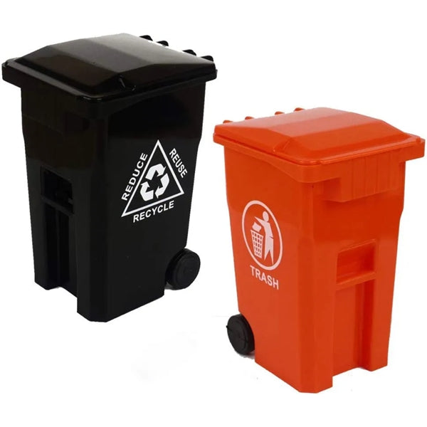 Miniature Trash Can Bin Stationery Organizer