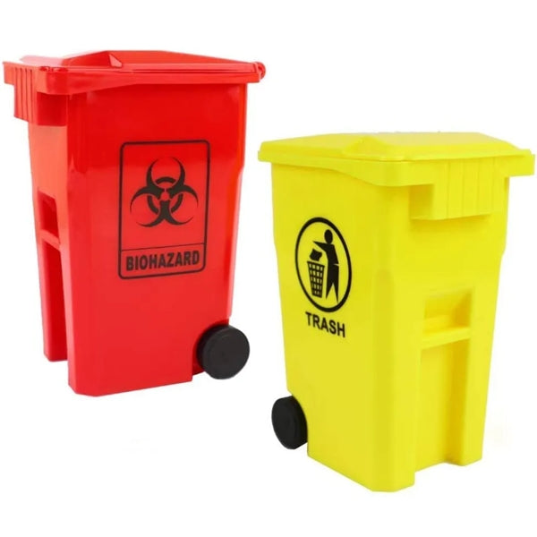 Miniature Trash Can Bin Stationery Organizer