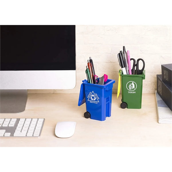 Miniature Trash Can Bin Stationery Organizer