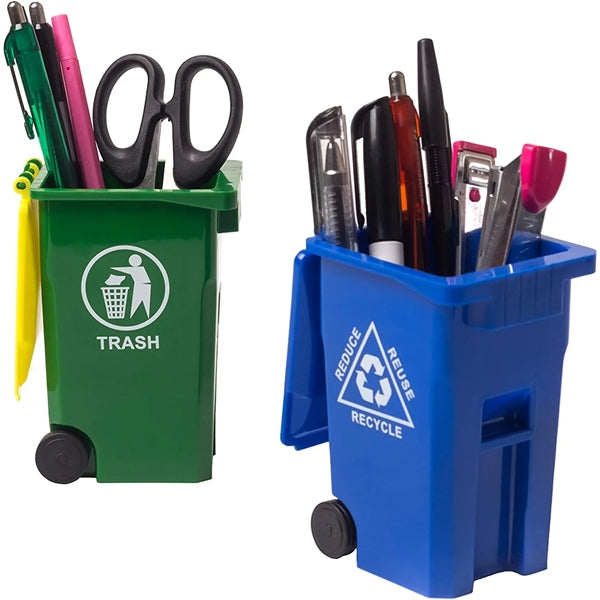 Miniature Trash Can Bin Stationery Organizer