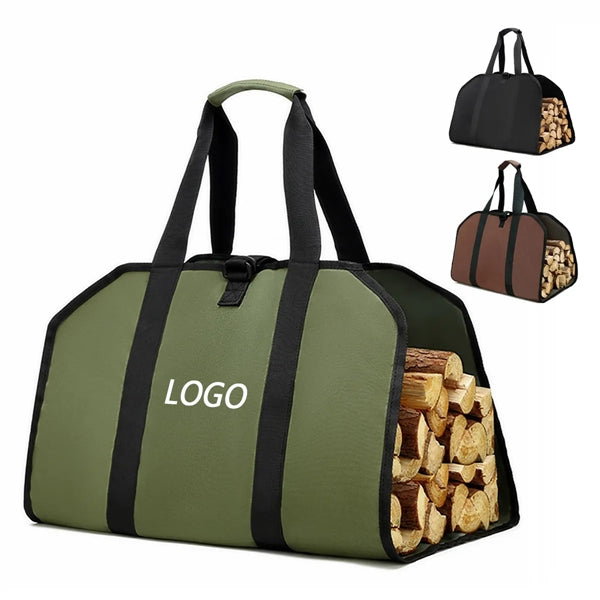 Canvas Firewood Carrier with Handles