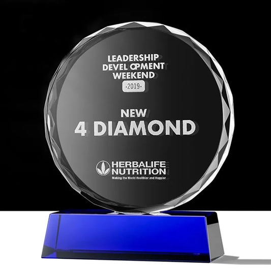 Round Crystal Award Plaque