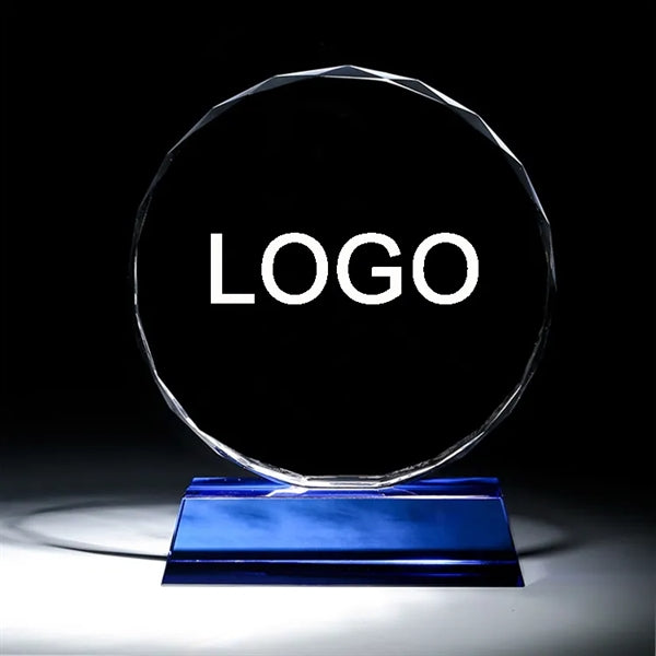 Round Crystal Award Plaque
