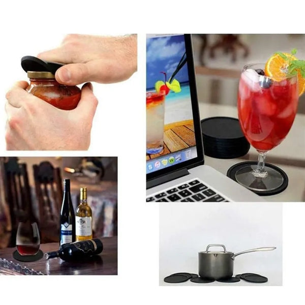 12 Packs Bottle Opener Coaster for Drinks with Holder