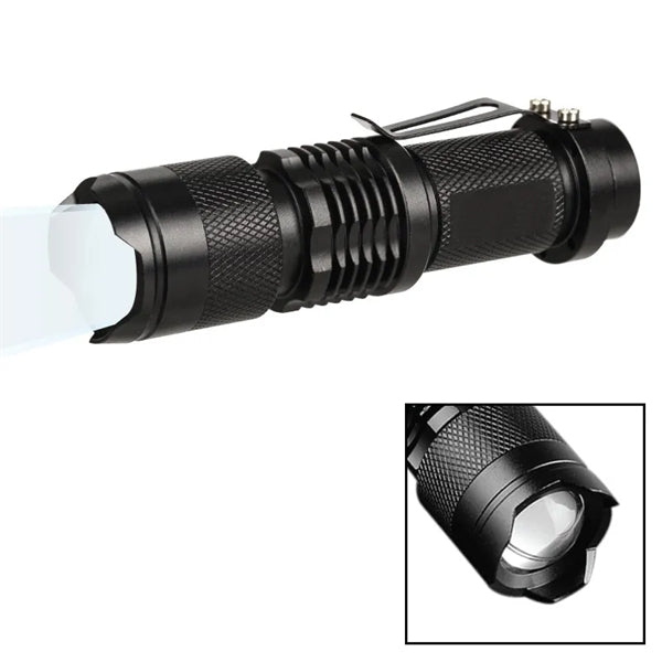 Sk68 telescopic zoom LED flashlight