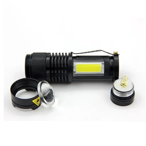 Sk68 telescopic zoom LED flashlight