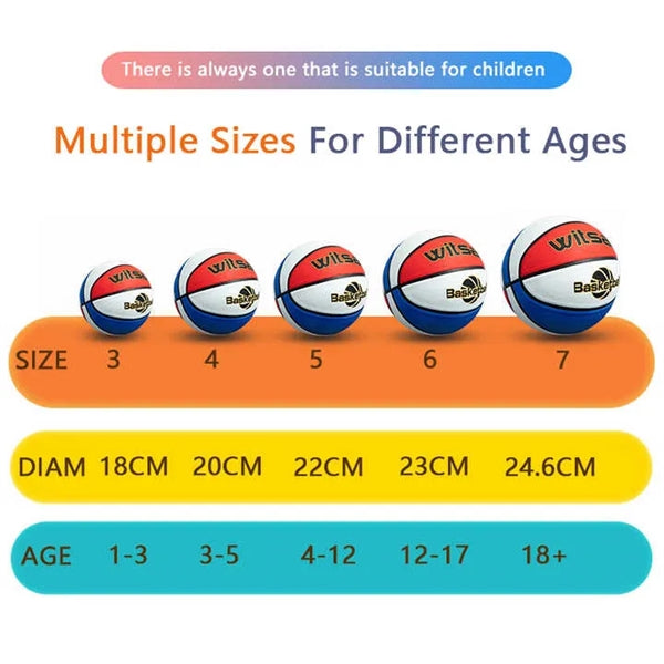 Kids Size 3 Sports Children 7 Inch Mini Rubber Basketball
