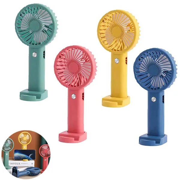 Mini handheld Desk Fan With Phone Holder
