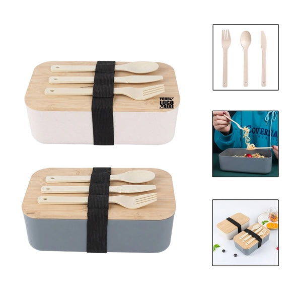 Single Layer Wheat Straw Lunch Bento Box
