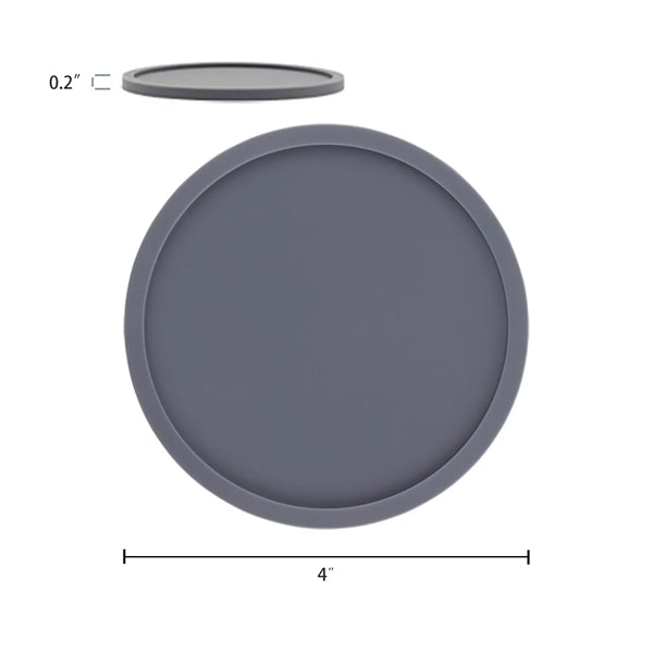 4" Round Circle Silicone Drink Pad Coaster Jar Opener
