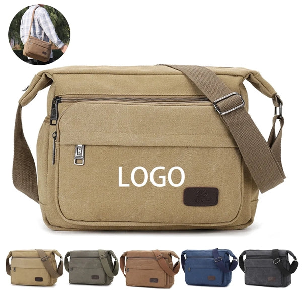 Canvas Crossbody Messenger Bag