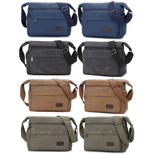 Canvas Crossbody Messenger Bag
