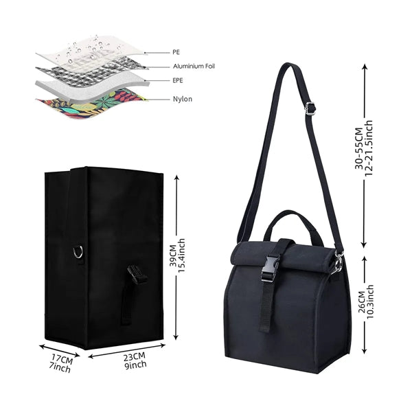 Insulated Roll Top Lunch Bag