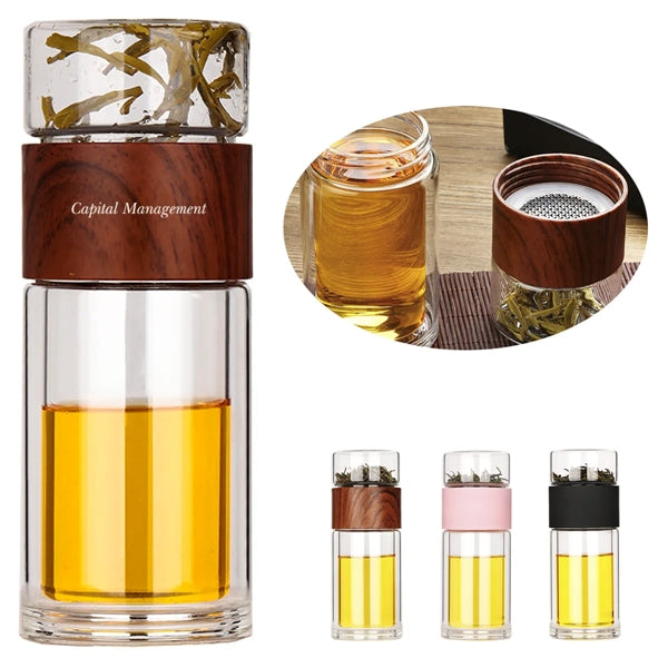 Double Wall Glass Tea Bottle