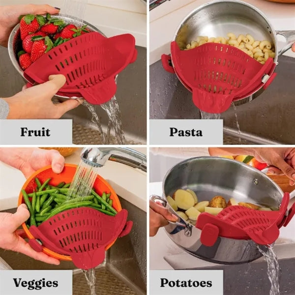 Silicone Clip On Strainer for Pots
