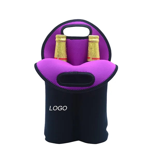 Insulated Neoprene Wine Beer Water Carrier Tote Bag