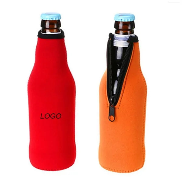 Beer Insulator Sleeve, Zip-up Bottle Jackets