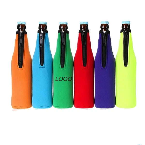 Beer Insulator Sleeve, Zip-up Bottle Jackets