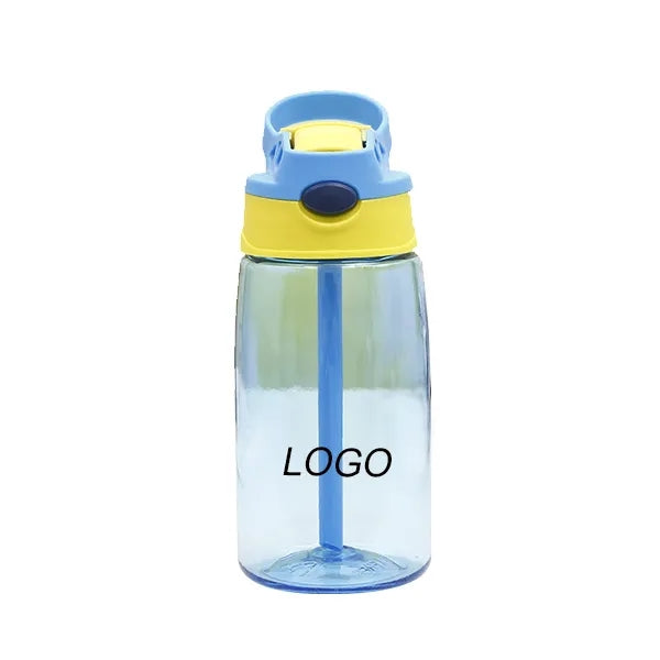 Kids Water Bottle with Straw Top, Leak-Proof When Closed