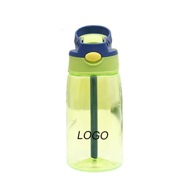 Kids Water Bottle with Straw Top, Leak-Proof When Closed