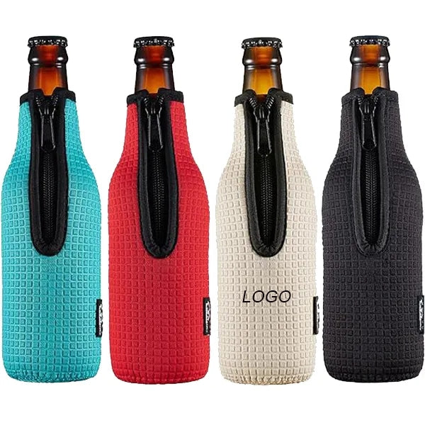 12oz 330ml Beer Cooler Covers Zip-up Bottle Jacket