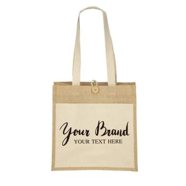 Canvas Jute Bag with Button