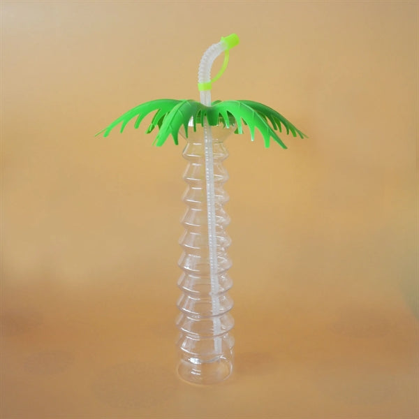 LED Palm Tree straw bottle