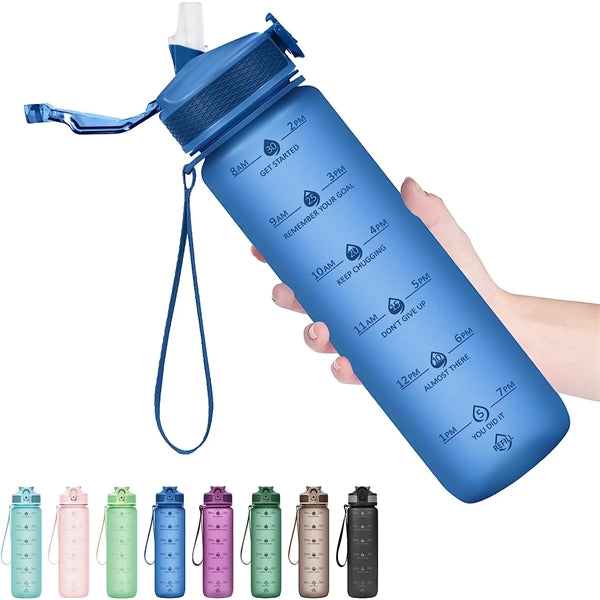 32oz Flip-Top Sports Water Bottle with Straw