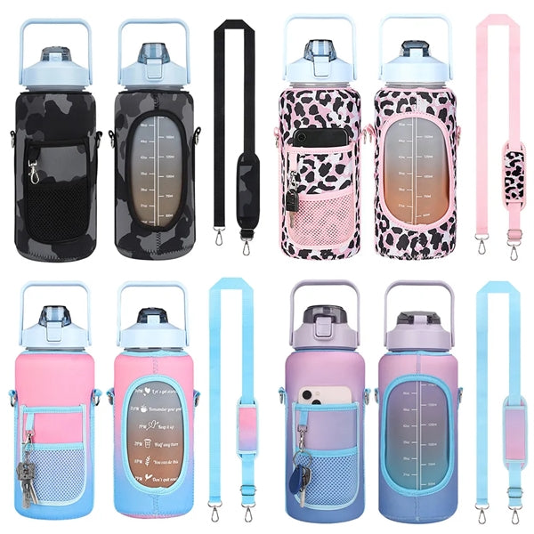64 Oz Water Bottle Carrier Bag with Sleeve