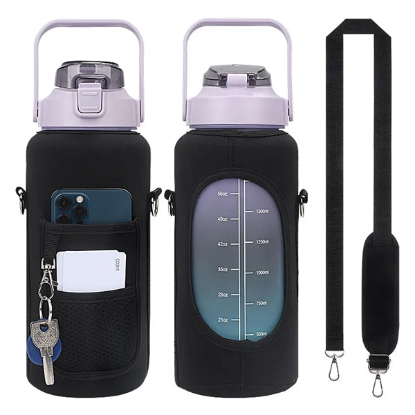 64 Oz Water Bottle Carrier Bag with Sleeve