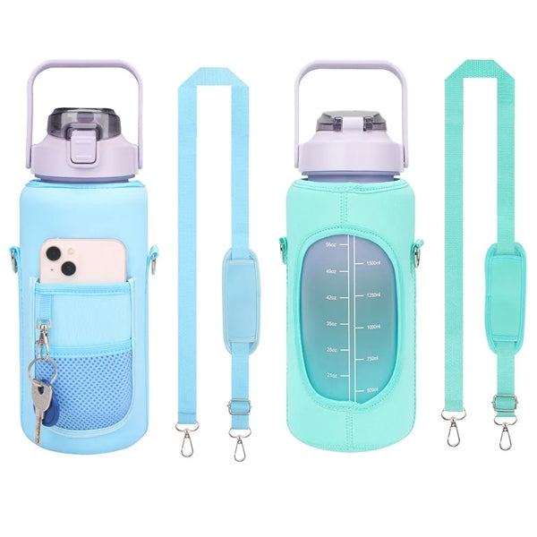 64 Oz Water Bottle Carrier Bag with Sleeve
