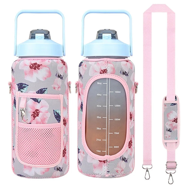 64 Oz Water Bottle Carrier Bag with Sleeve
