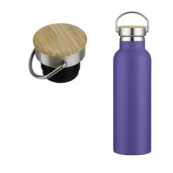 Stainless Steel Sport Bamboo Lid Insulated Bottle